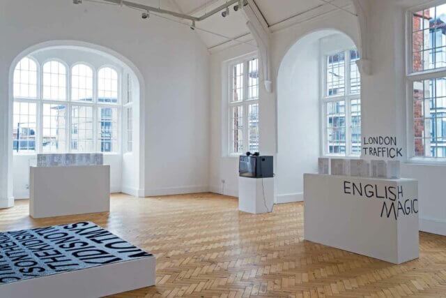 Installation view of Karl Holmqvist: READ DEAR, Camden Arts Centre, 2016. Photo: Valerie Bennett. Courtesy dépendance, Brussels and Camden Art Centre