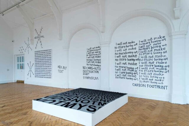 Installation view of Karl Holmqvist: READ DEAR, Camden Arts Centre, 2016. Photo: Valerie Bennett. Courtesy dépendance, Brussels and Camden Art Centre