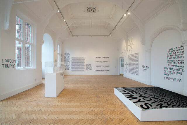 Installation view of Karl Holmqvist: READ DEAR, Camden Arts Centre, 2016. Photo: Valerie Bennett. Courtesy dépendance, Brussels and Camden Art Centre