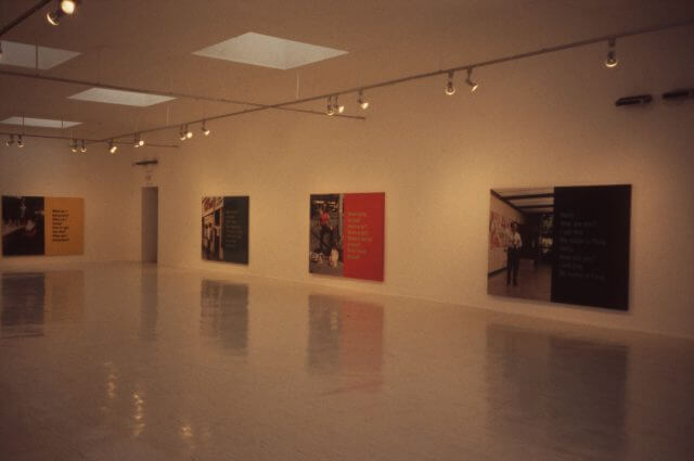 Ken Lum exhibition, installation view, Camden Art Centre, 1995 