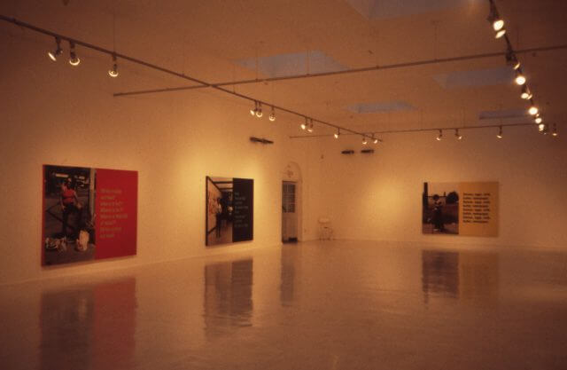 Ken Lum exhibition, installation view, Camden Art Centre, 1995 