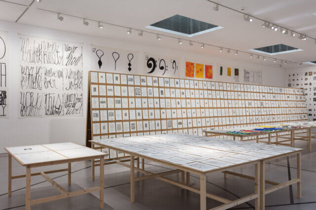 Installation view of Matt Mullican: The Sequence of Things at Camden Art Centre, 2016. Photo: Mark Blower