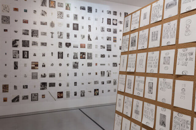 Installation view of Matt Mullican: The Sequence of Things at Camden Art Centre, 2016. Photo: Mark Blower