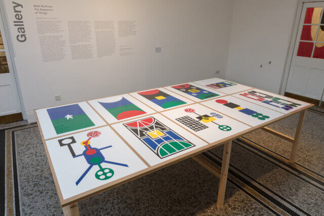 Installation view of Matt Mullican: The Sequence of Things at Camden Art Centre, 2016. Photo: Mark Blower