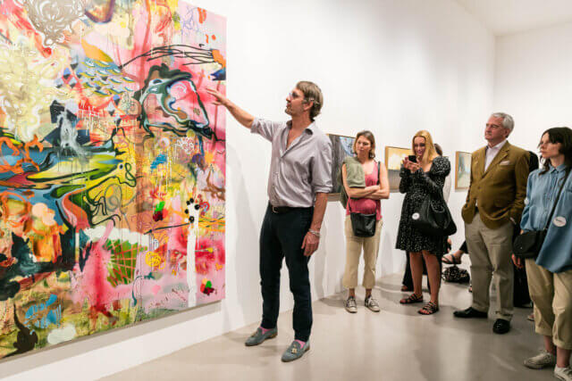 Daniel Richter & Jennifer Tee exhibitions preview, Camden Art Centre, 2017. Photo: Mark Blower