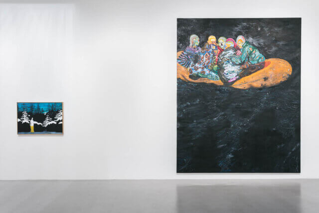 Installation view of Daniel Richter: Lonely Old Slogans, 2017. Photo: Mark Blower