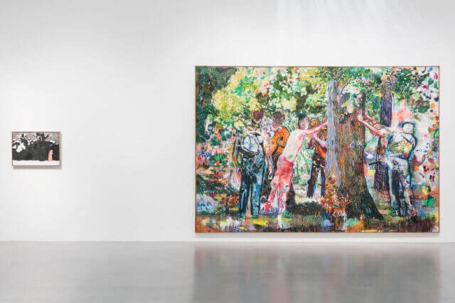 Installation view of Daniel Richter: Lonely Old Slogans, 2017. Photo: Mark Blower