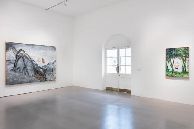 Installation view of Daniel Richter: Lonely Old Slogans, 2017. Photo: Mark Blower