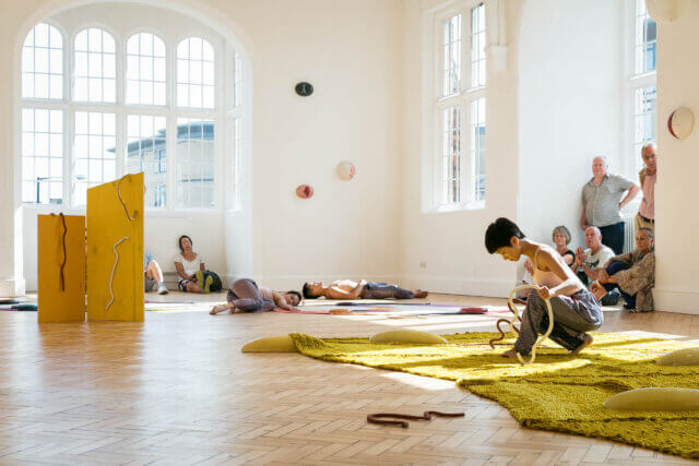 Performance: Jennifer Tee, Camden Art Centre, 2017. Photo: Mark Blower