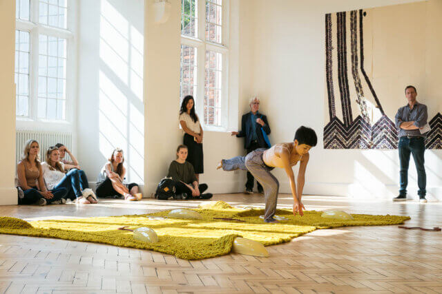 Performance: Jennifer Tee, Camden Art Centre, 2017. Photo: Mark Blower