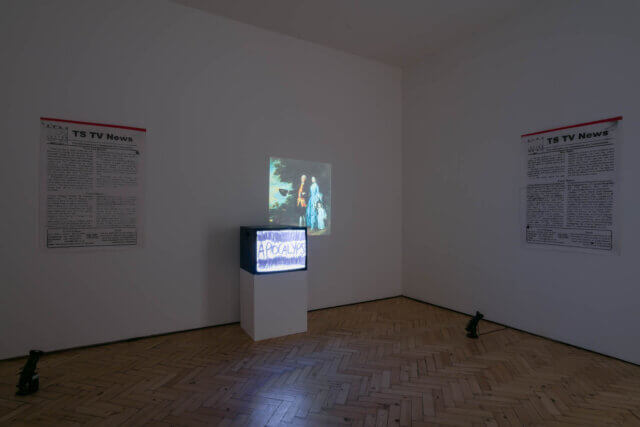 Installation view of Ian White: Any frame is a thrown voice, Camden Arts Centre, 2018. Photo: Mark Blower