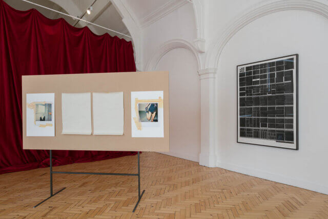 Installation view of Ian White: Any frame is a thrown voice, Camden Art Centre, 2018. Photo: Mark Blower