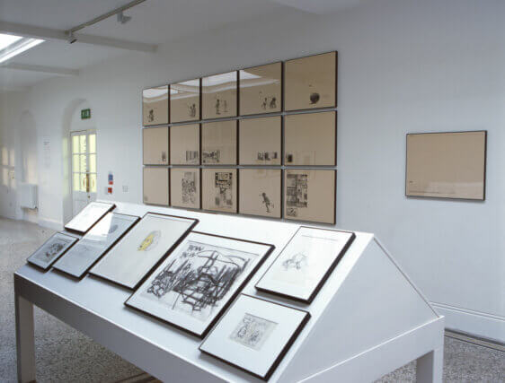 Installation view of Kerry James Marshall's exhibition  'Along the Way' at Camden Art Centre, 2006