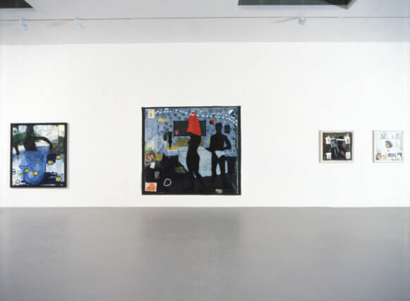 Installation view of Kerry James Marshall's exhibition  'Along the Way' at Camden Art Centre, 2006