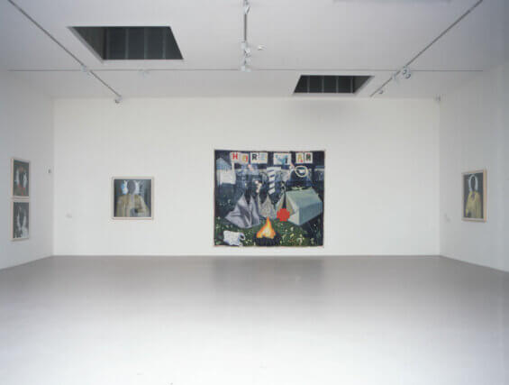Installation view of Kerry James Marshall's exhibition  'Along the Way' at Camden Art Centre, 2006