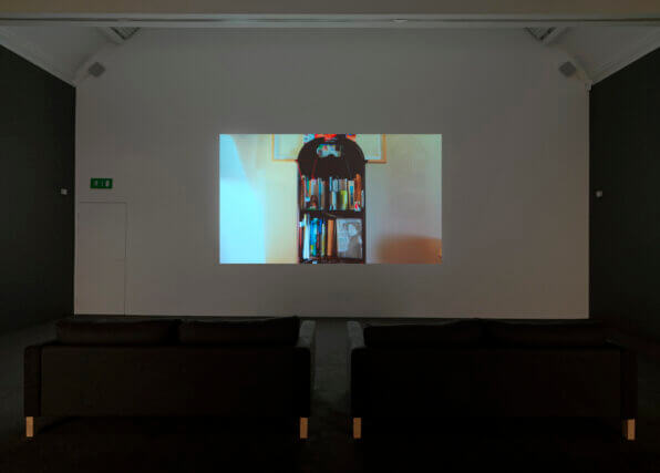 Installation view of Moyra Davey, life without sheets of paper to be scribbled on is masterpiece, at Camden Arts Centre, 2014. Photo: Marcus J Leith