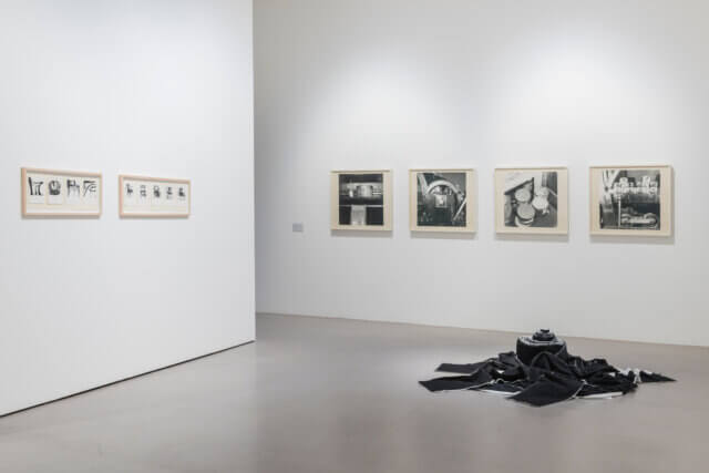 Installation view of Geta Brătescu, 'The Studio: A Tireless,' Ongoing Space at Camden Art Centre, 2017. Photo: Damian Griffiths