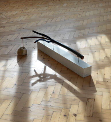 Installation view of Nina Canell: Near Here at Camden Arts Centre, 2014. Photo: Marcus J Leith