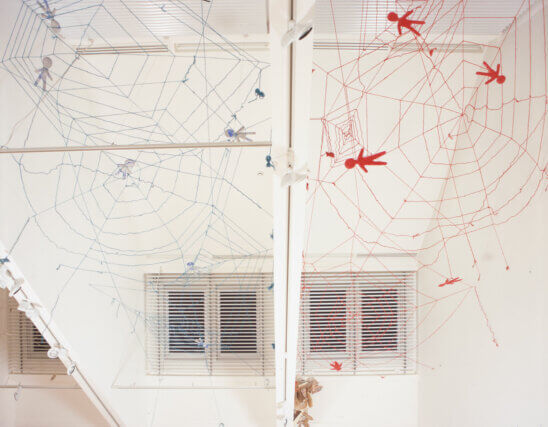 Ben Ravenscroft and Sam Basu, Installation view of Lovely Crinkle Crankle, Camden Art Centre, 2004