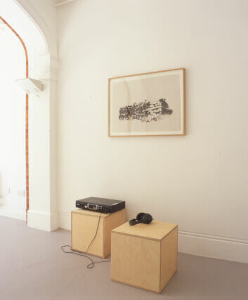 Ben Ravenscroft and Sam Basu, Installation view of Lovely Crinkle Crankle, Camden Art Centre, 2004