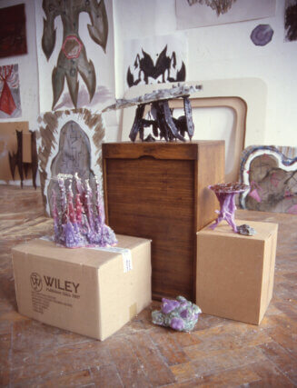 Ben Ravenscroft and Sam Basu, Installation view of Lovely Crinkle Crankle, Camden Art Centre, 2004