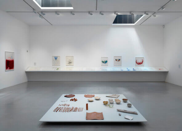 Installation view of Shelagh Wakely: A View from a Window, at Camden Art Centre, 2014. Photo: Marcus J Leith