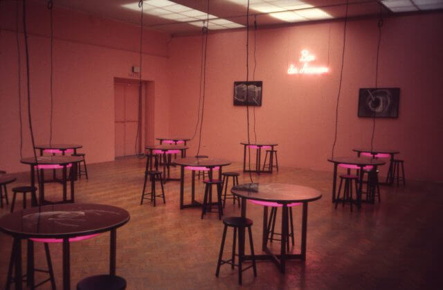 Jean-Luc Vilmouth, installation view of Animal Public, 1995