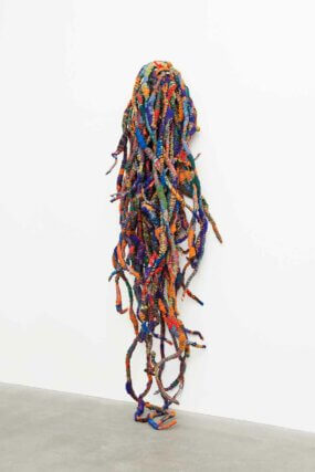 Sheila Hicks, Cordes Sauvages / Hidden Blue, 2014. Courtesy Alison Jacques Gallery, London and Deighton Collection, London. Photography: Michael Brzezinski