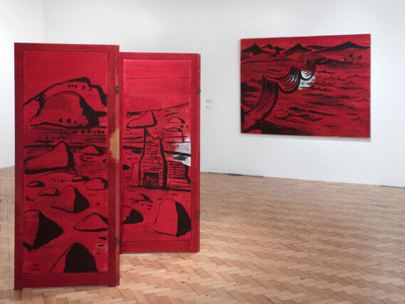 Installation view of René Daniëls: Painting on Unknown Languages at Camden Arts Centre, 2010. Photo: Andy Keate