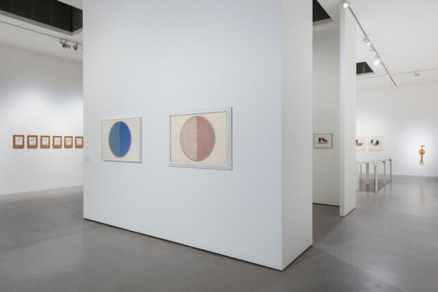 Installation view of Geta Brătescu, 'The Studio: A Tireless,' Ongoing Space at Camden Art Centre, 2017. Photo: Damian Griffiths