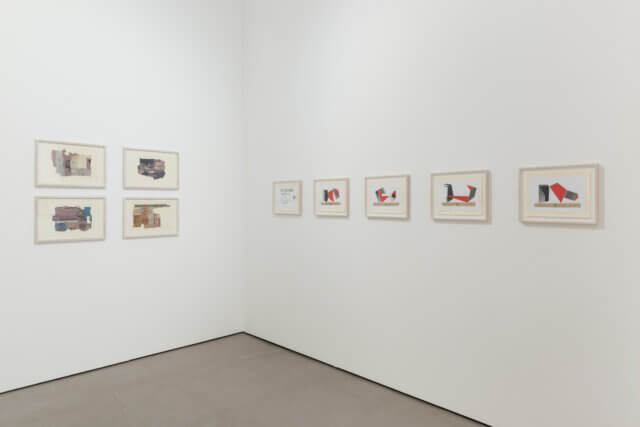 Installation view of Geta Brătescu, 'The Studio: A Tireless,' Ongoing Space at Camden Art Centre, 2017. Photo: Damian Griffiths
