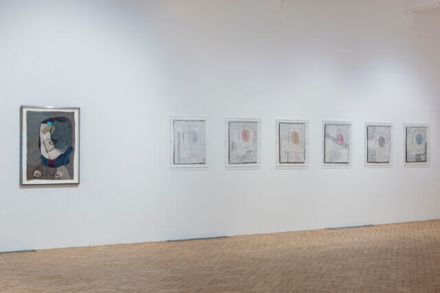 Installation view of Geta Brătescu, 'The Studio: A Tireless,' Ongoing Space at Camden Art Centre, 2017. Photo: Damian Griffiths