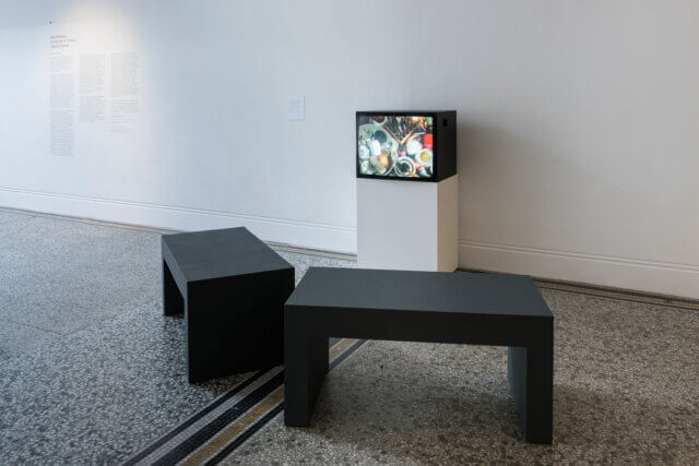 Installation view of Geta Brătescu, 'The Studio: A Tireless,' Ongoing Space at Camden Art Centre, 2017. Photo: Damian Griffiths
