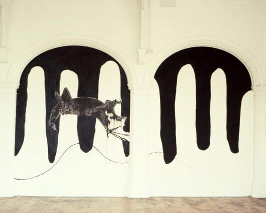 Installation view of Bill Woodrow, 1995, Camden Art Centre.
