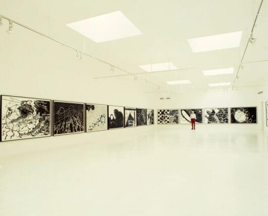 Installation view of Bill Woodrow, 1995, Camden Art Centre.