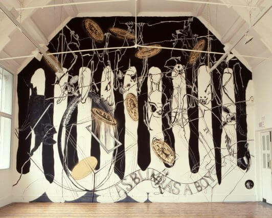 Installation view of Bill Woodrow, 1995, Camden Art Centre.