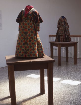 Installation view, 'Yinka Shonibare' at Camden Art Centre, 2000