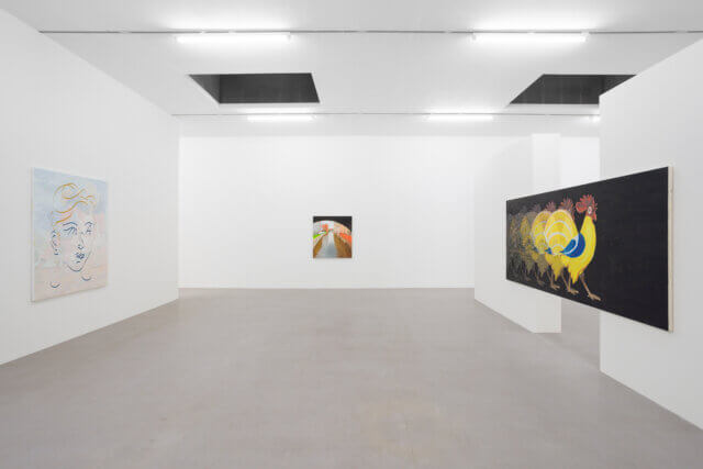 Installation views of Allison Katz, 'Artery' at Camden Art Centre 2022. Photo: Rob Harris