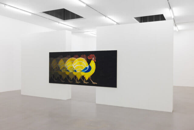 Installation views of Allison Katz, 'Artery' at Camden Art Centre 2022. Photo: Rob Harris