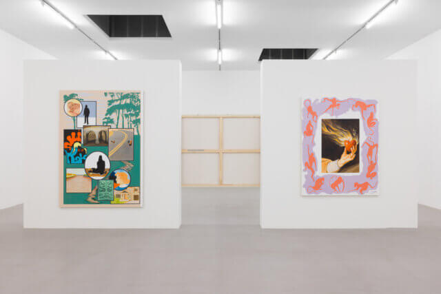 Installation views of Allison Katz, 'Artery' at Camden Art Centre 2022. Photo: Rob Harris