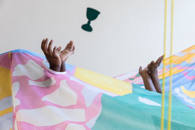 Installation view of ‘I can only dream of living things being made out of letters’, 2021. Photo: Rob Harris.