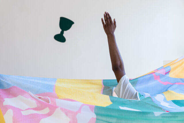 Installation view of ‘I can only dream of living things being made out of letters’, 2021. Photo: Rob Harris.