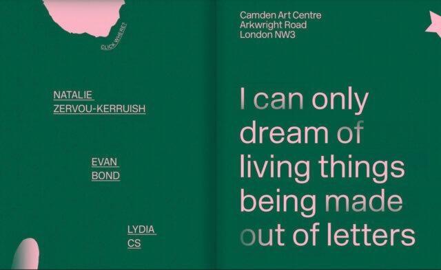 I can only dream of living things being made out of letters