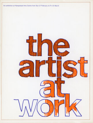The Artists at Work exhibition's poster at Hampstead Arts Centre