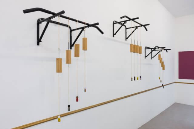 Installation views of Adam Farah, 'WHAT I’VE LEARNED FROM YOU AND MYSELF: (PEAK MOMENTATIONS / INSIDE MY VELVET ROPE MIX),' at Camden Art Centre, 2021. Photo: Rob Harris.