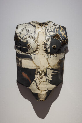 Installation views of Phoebe Collings-James, 'A Scratch! A Scratch!,' at Camden Art Centre, 2021. Photo: Rob Harris.