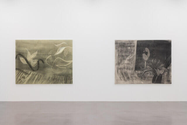 Installation views of Zeinab Saleh, 'Softest place (on earth)' at Camden Art Centre, 2021. Photo: Rob Harris.