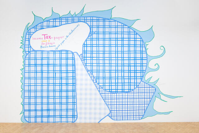 Installation view of Lily van der Stokker, 'Thank you Darling', 2022. Photo: Rob Harris. 