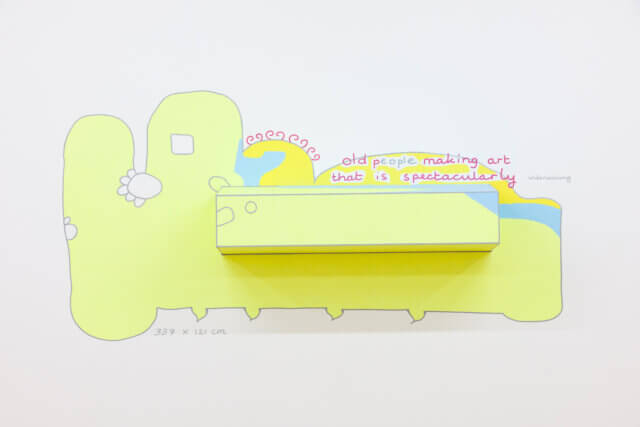 Installation view of Lily van der Stokker, 'Thank you Darling', 2022. Photo: Rob Harris. 
