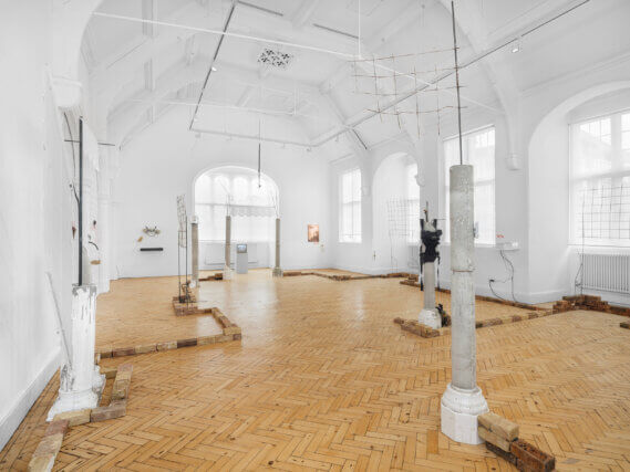 Installation view of Jesse Darling, 'Enclosures' at Camden Art Centre, 2022. Photo: Eva Herzog 